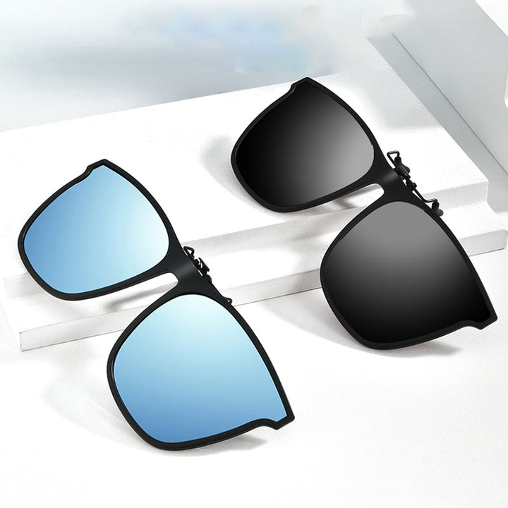 Polarising sunglasses clip for glasses wearers – buy 1, get 1 free – Felix-Blue-The Livary