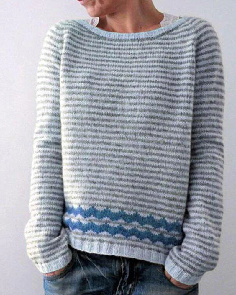 Retro Women's Sweater - Celeste-Heavenly blue-S-The Livary