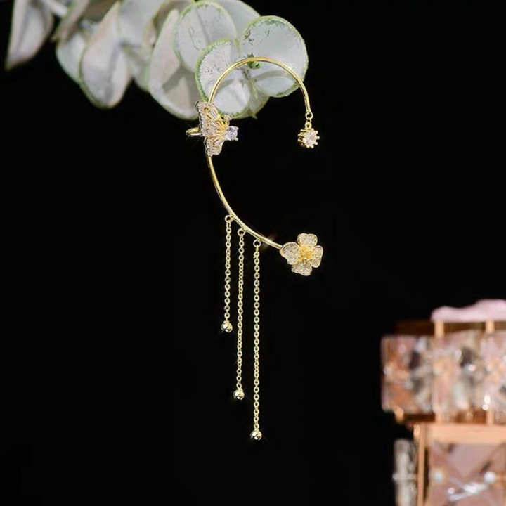 Unique Butterfly Earrings - Aurelia-Gold-Only links-The Livary