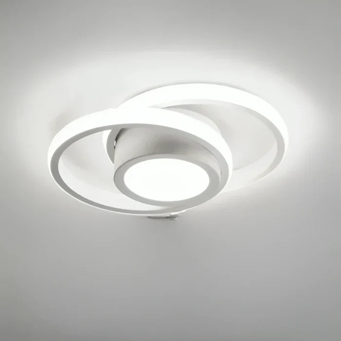 Modern LED Ceiling Lamp with Double Ring Design - Twilight Rings