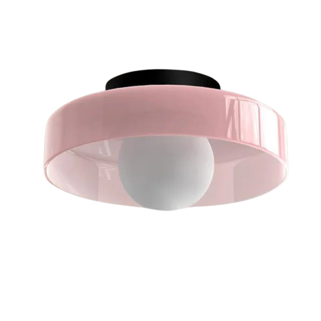 Round Ceiling Lamp with Stylish Functionality - LumiSphere-D9.82*H5.91 inches-Pink-The Livary