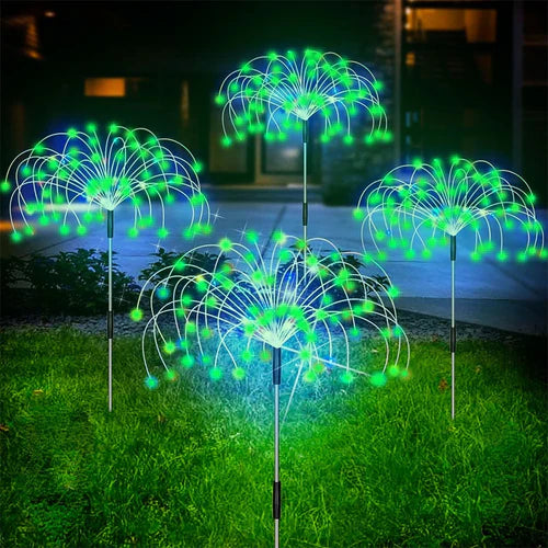 Waterproof Solar Garden Light with Firework Effect – SparkGlow-Multicoloured-The Livary