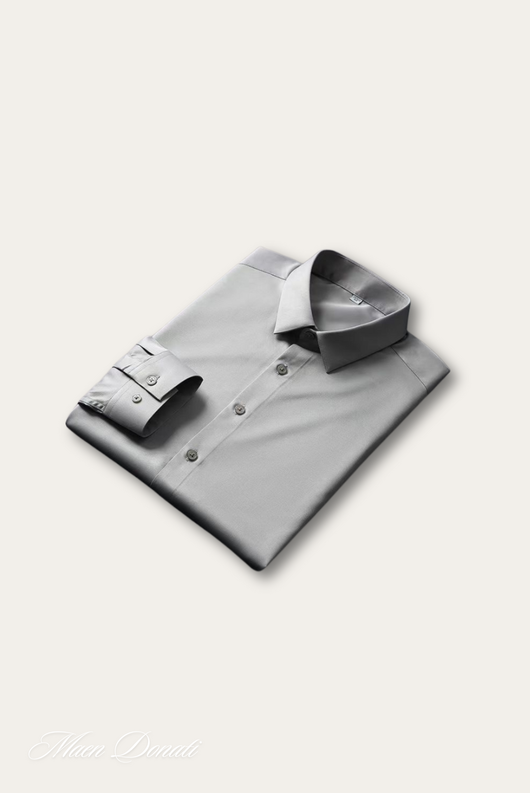 Stylish Satin Men's Shirt – Dario-Light grey-The Livary