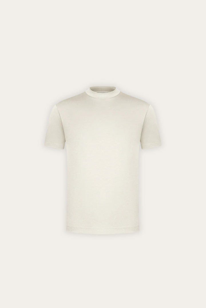 Stylish men's t-shirt made of mercerised cotton – Dario-White-XS-The Livary