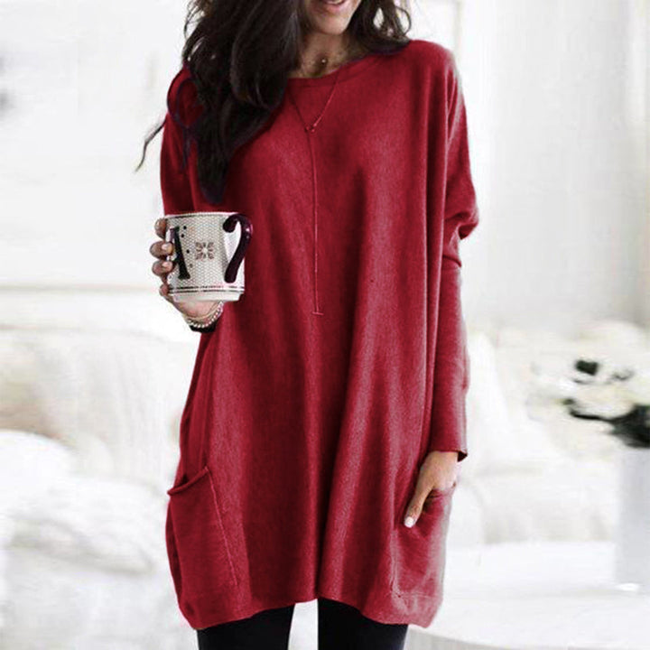 Comfortable Ladies' Sweater - Lina-Bordeaux-S-The Livary