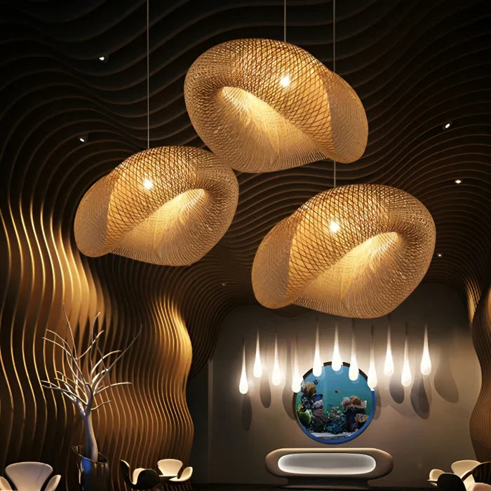 Trendy Rattan Pendant Light - NaturGlow