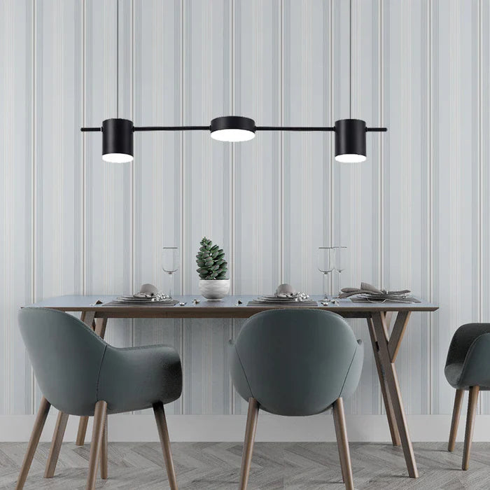 Modern Aluminium Pendant Lamp - AuraDrum-3-Gold-White-The Livary