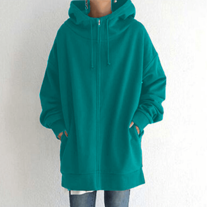 Comfortable Women's Jacket with Hood - ComfyHood-Grass green-S-The Livary