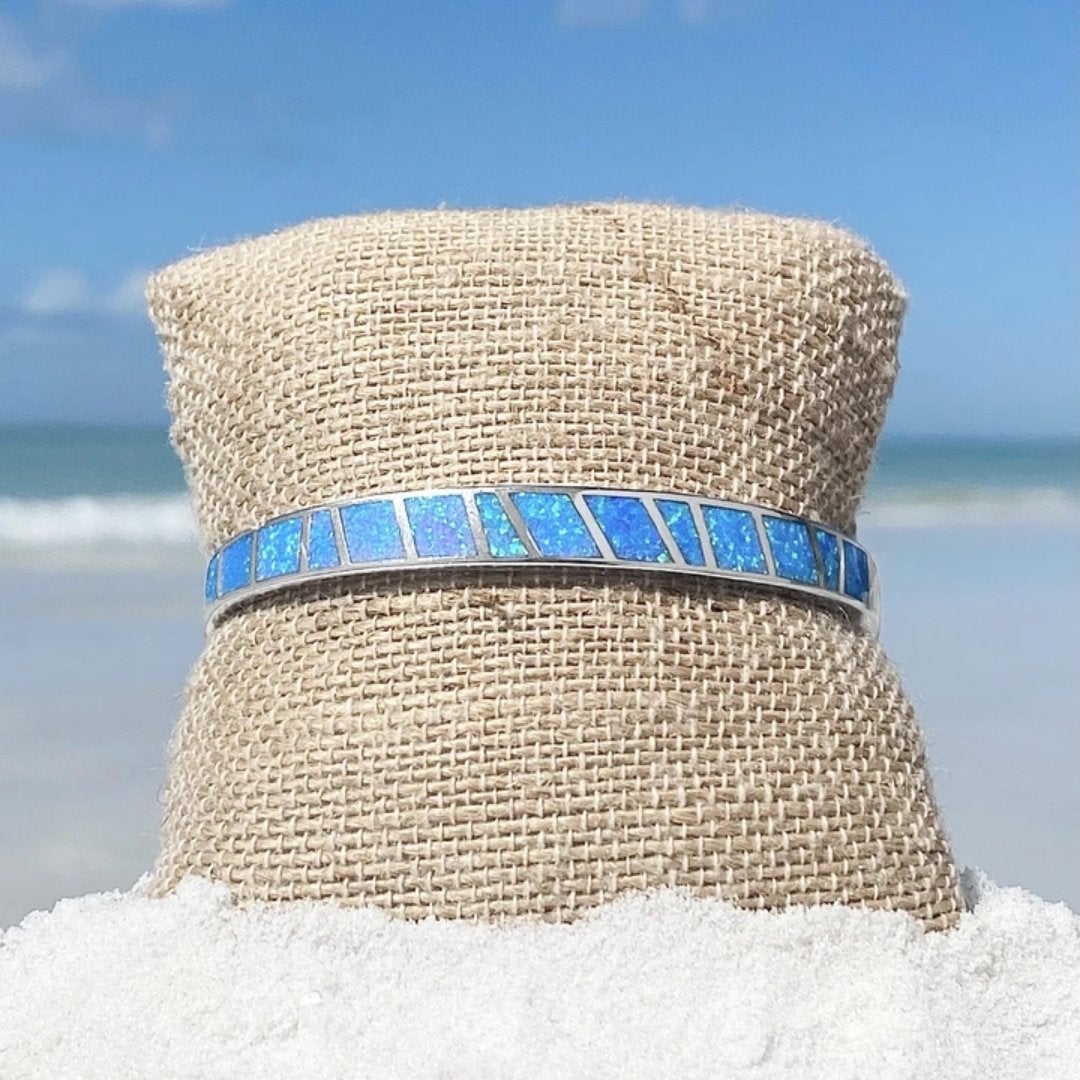 Blue and Silver Opal Bracelet - Isola-The Livary