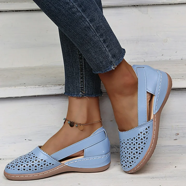 Comfortable Summer Shoes for Women - Melina-White-2.5-The Livary