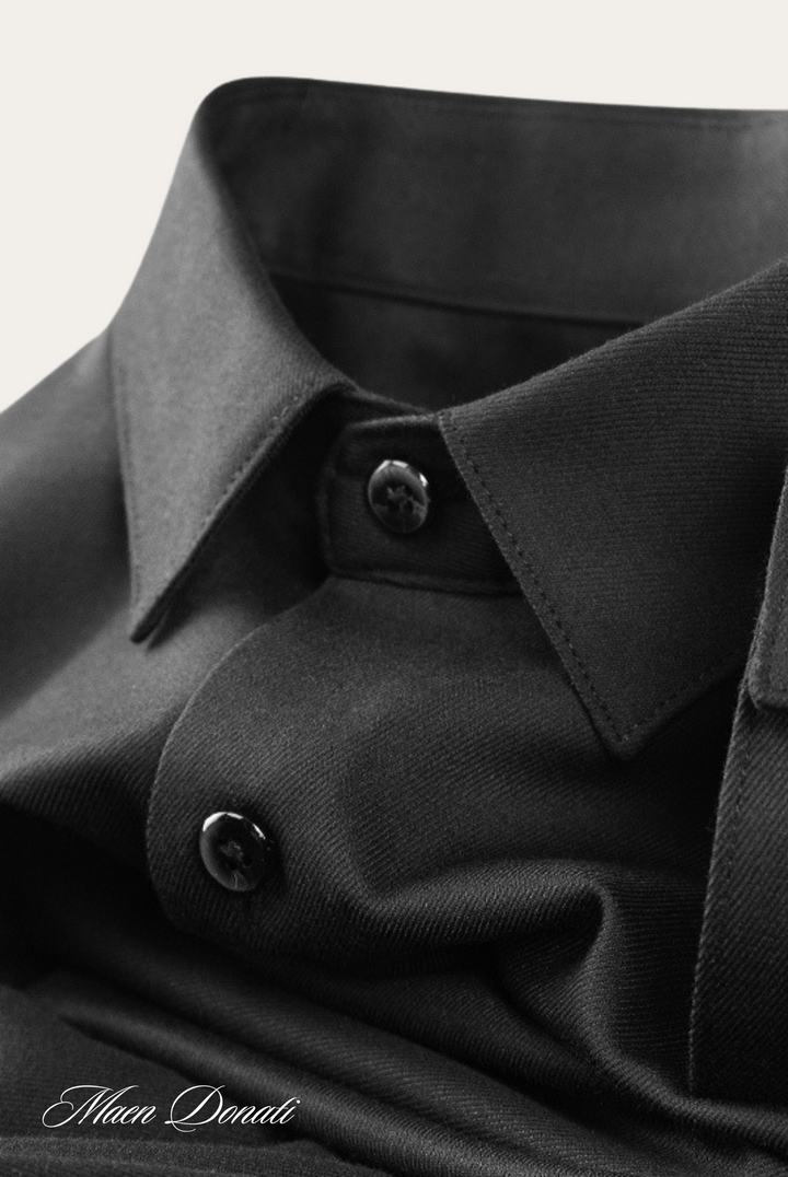 Stylish Men's Shirt – Silvano-Black-The Livary