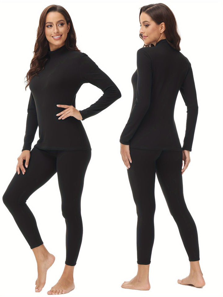 Two-piece Thermoset for the Cold Winter Months - Serena-Black-XS-The Livary