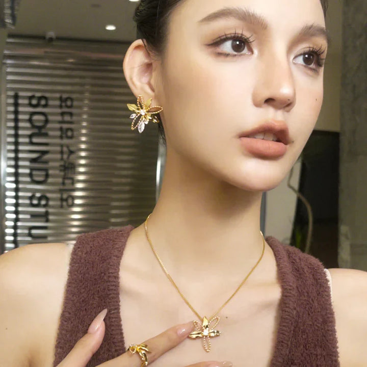 Lilypad Earrings - Floriana-The Livary