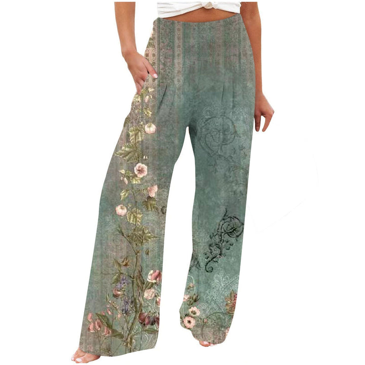 Comfortable and Stylish Flared Women's Trousers - Lotte-Green-S-The Livary