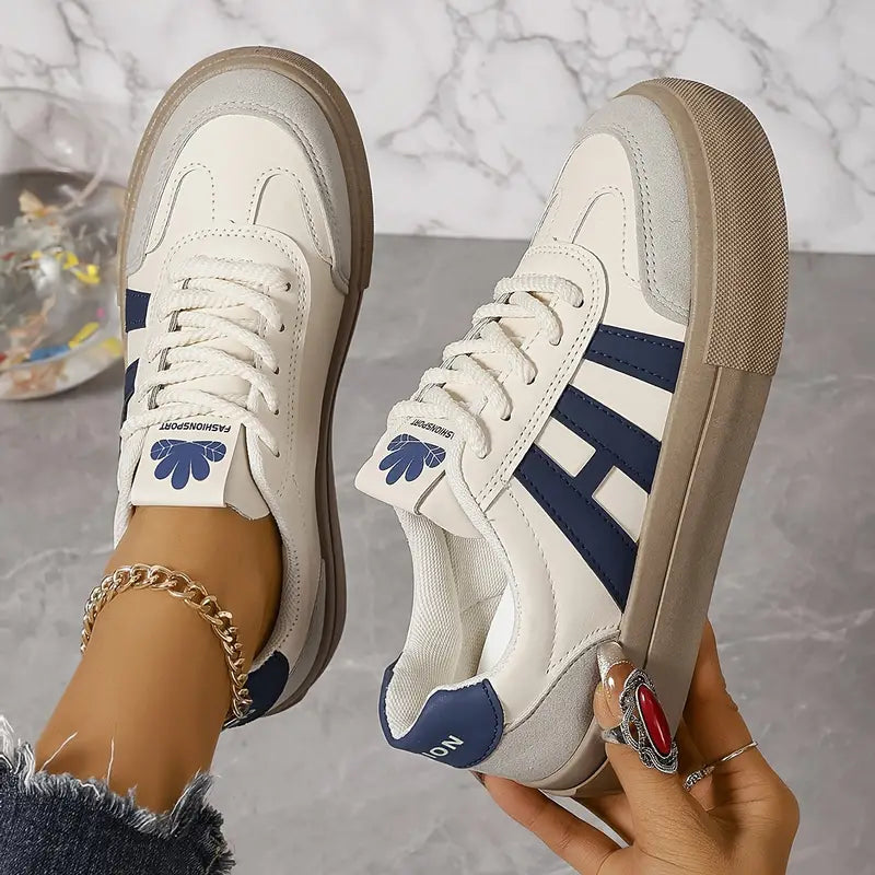 Fashionable Platform Sneakers for Women – Talia-Blue-3-The Livary