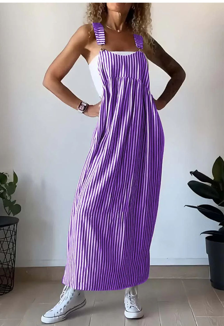 Stylish Striped Casual Jumpsuit with Comfort Cut – Liana-Grey-S-The Livary
