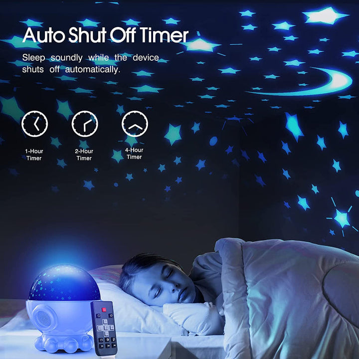 LED Night Light with Ocean & Starry Sky Projection + Music Function - DreamAura-Pink-The Livary
