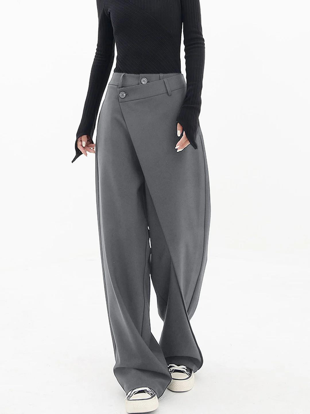 Modern Baggy Ladies Trousers - Emma-Grey-S-The Livary