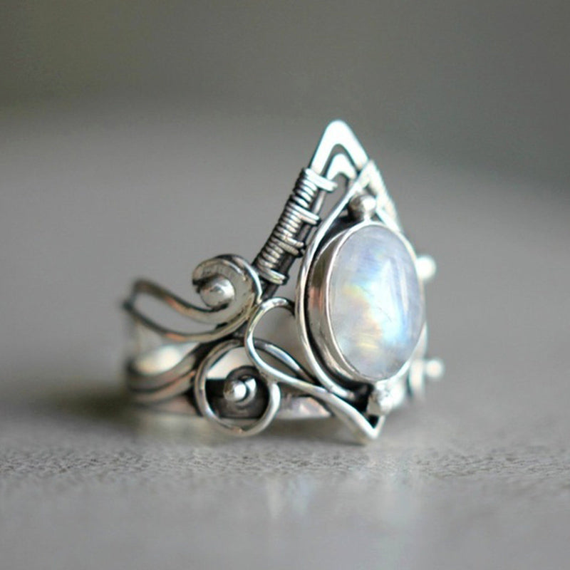 Stylish Vintage Moonstone Ring - Clara-2.01 in-The Livary