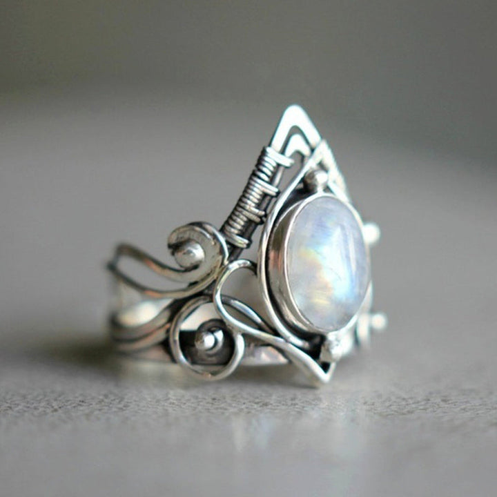 Stylish Vintage Moonstone Ring - Clara-2.01 in-The Livary