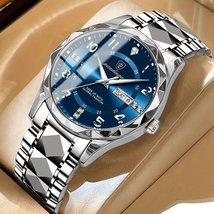 Multifunctional Waterproof Sports Watch for Men - Titan-Inter-golden Band With Blue Surface-The Livary