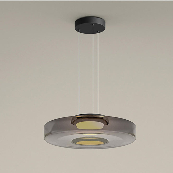 Modern Glass Pendant Light in Bauhaus Style - AuroraSphere-Smoke grey-1 Level-D 9.84 x H 4.33 inches-The Livary