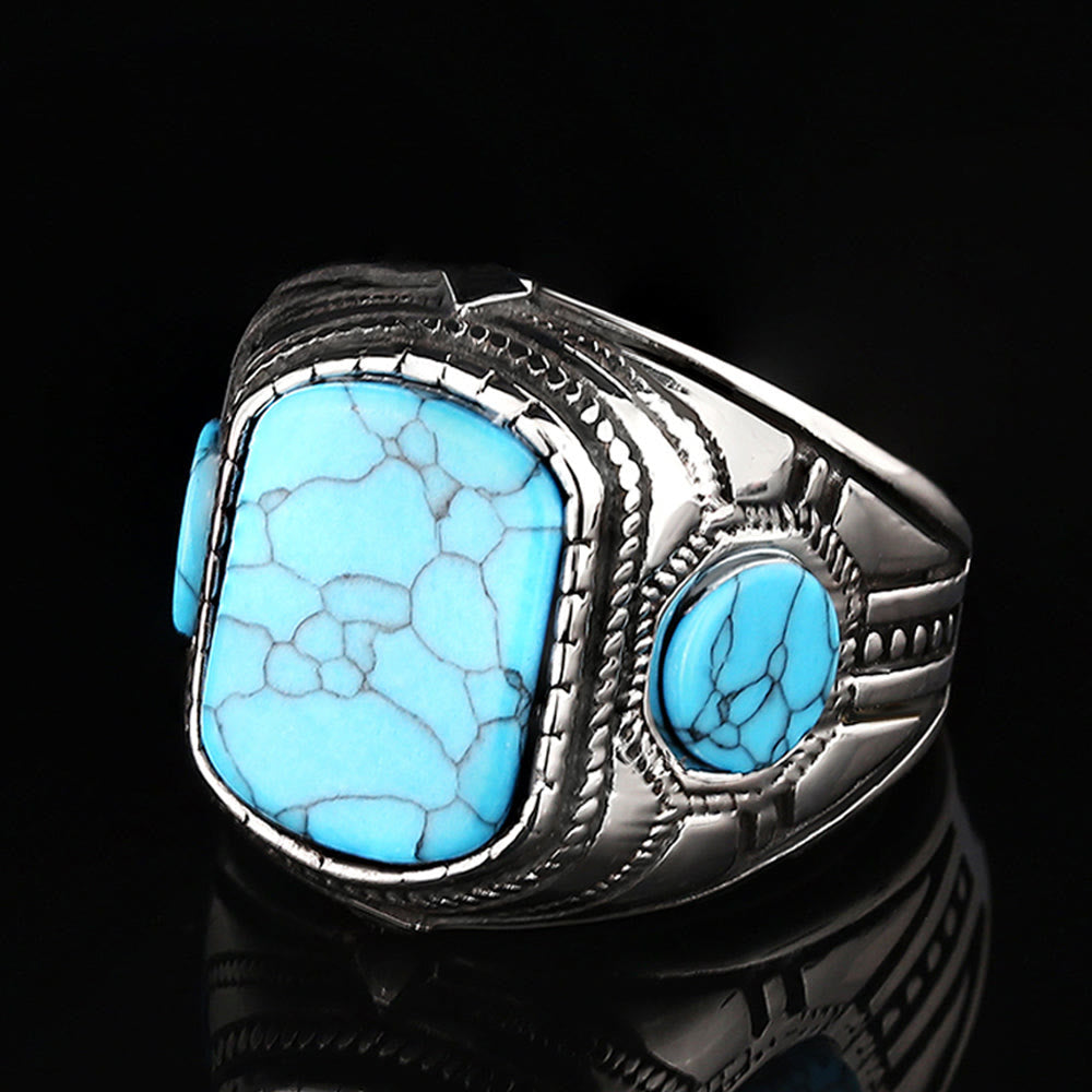 Turquoise Men's Ring - Thorin-2.13 in-The Livary