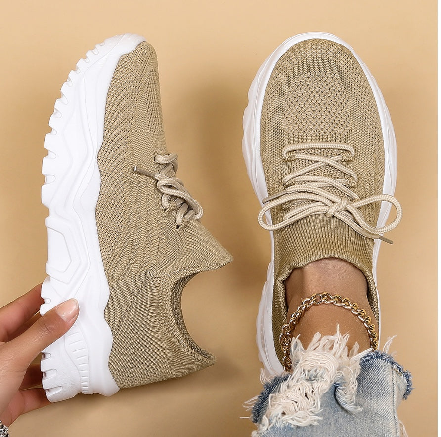 Stylish Orthopaedic Women's Sneakers - Elena-Beige-2.5-The Livary