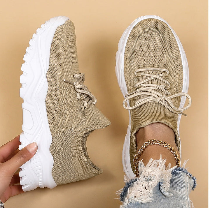Stylish Orthopaedic Women's Sneakers - Elena-Beige-2.5-The Livary
