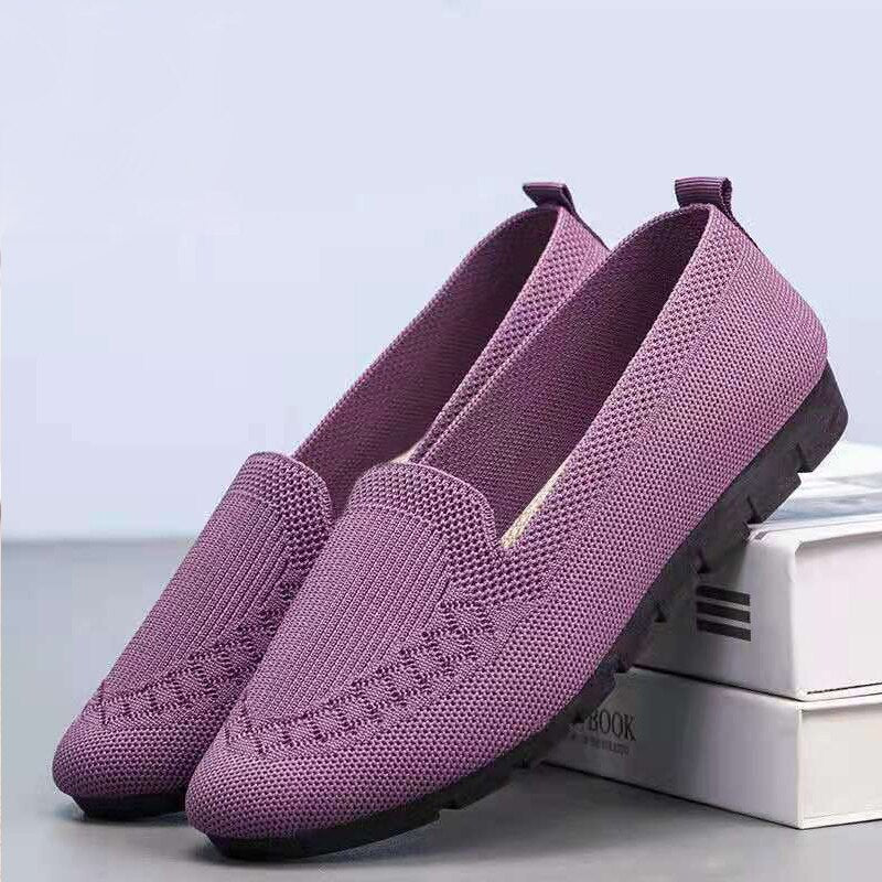 Comfortable & Breathable Women's Slip-On Everyday Shoes with Arch Support – Leona-Purple-3-The Livary