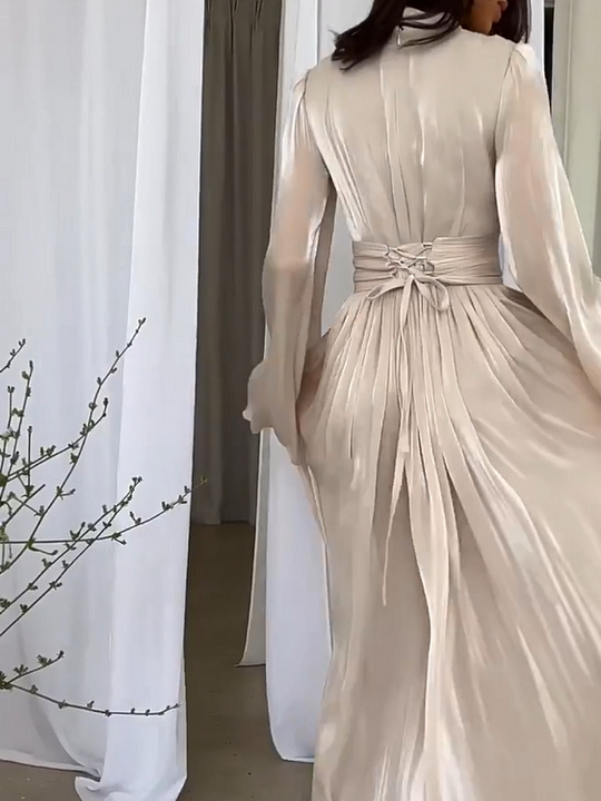 Imaginative maxi dress with flowing cut - Valentina-White-S-The Livary