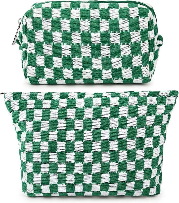 Must-Have Checked Make-up Bag Set-Red-The Livary