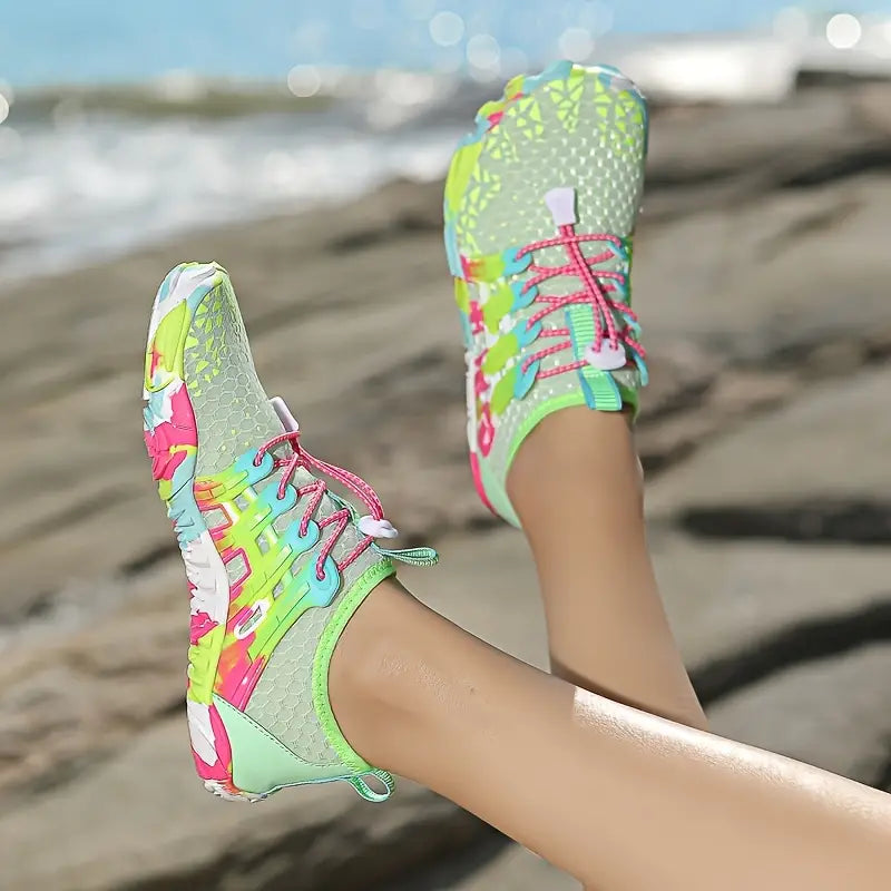 Ladies Barefoot Water Shoes - WaveFlex-Grass green-2.5-The Livary