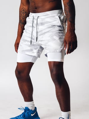 2-in-1 Summer Sports Shorts for Men – Felix-Snowstorm-M-The Livary