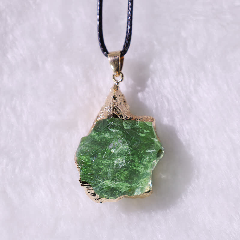 Fine Natural Moldavite Necklace - Lyra-The Livary
