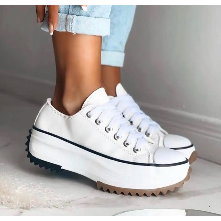 Stylish Platform Sneakers for Women - Arlette-Brown-2.5-The Livary