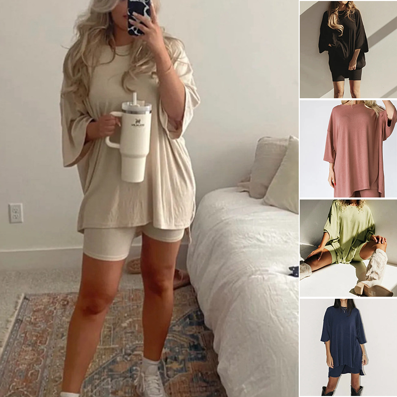 Two-piece lounge and leisurewear for women – Fenja-Oatmeal-S-The Livary