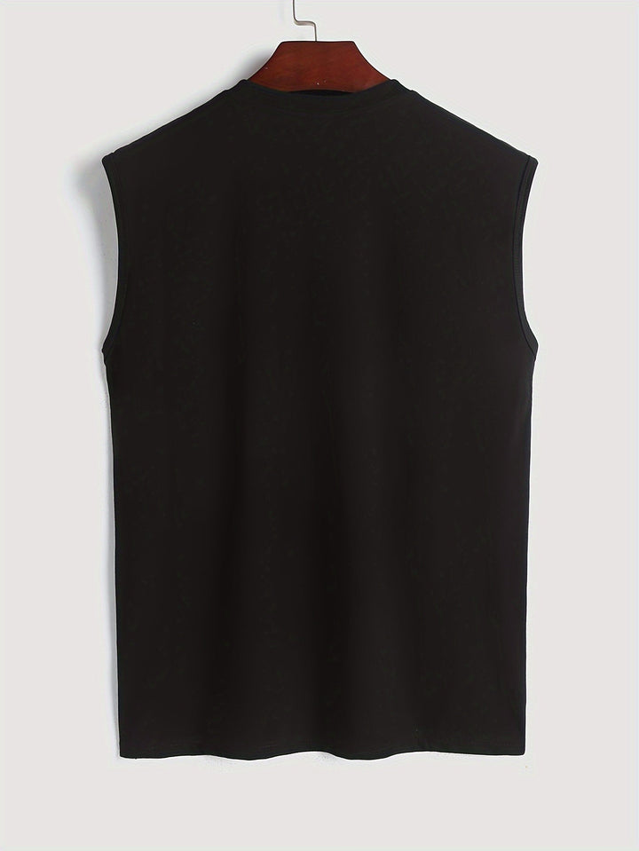 Sleeveless shirt with bird print cotton summer look - Noah (1+1 FREE)-White-M(48)-The Livary