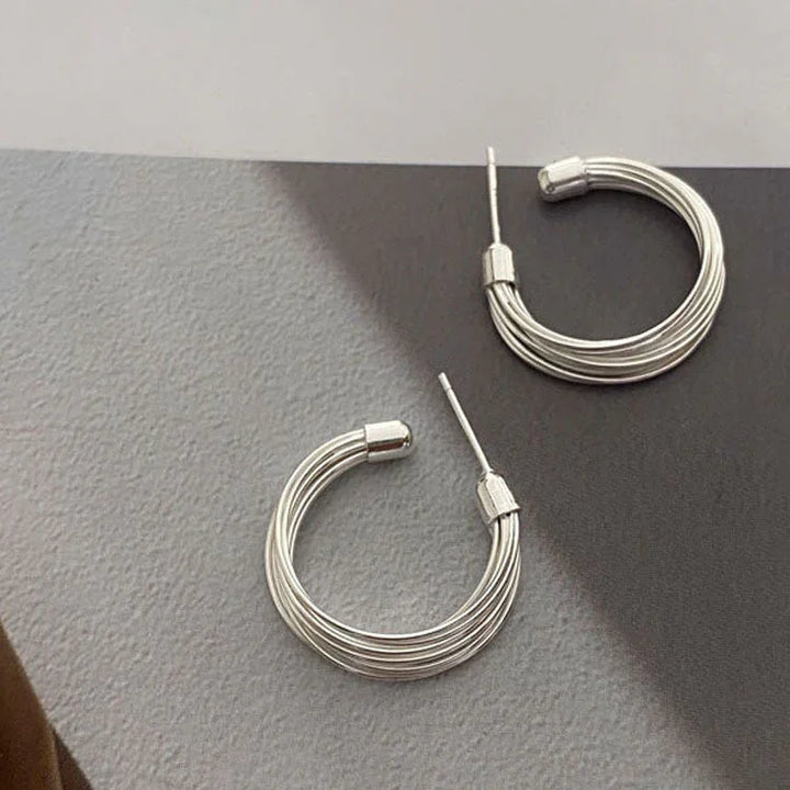 Layered Lines Hoops - Amelie-The Livary