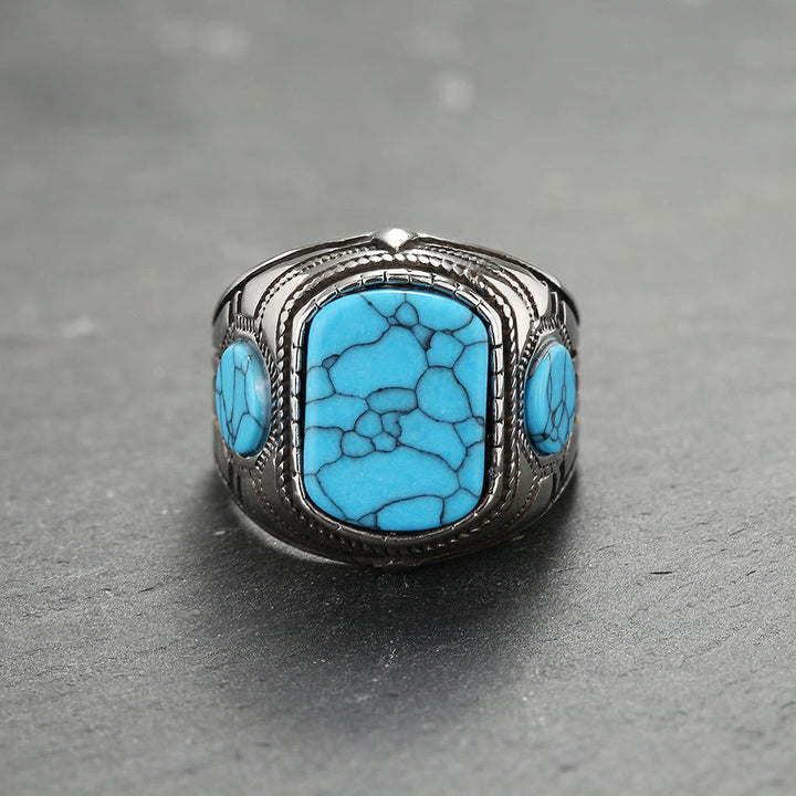 Turquoise Men's Ring - Thorin-2.13 in-The Livary