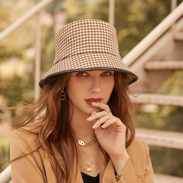 Light women's bucket hat made of fabric for summer – Lindsay-Black-One size fits all-The Livary