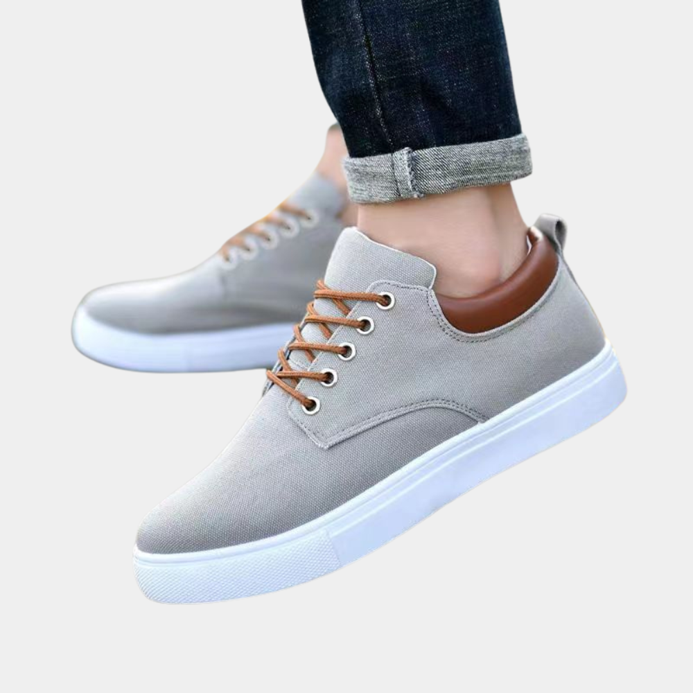 Comfortable orthopaedic men's shoes with support function for everyday use – Leon-Grey-6-The Livary