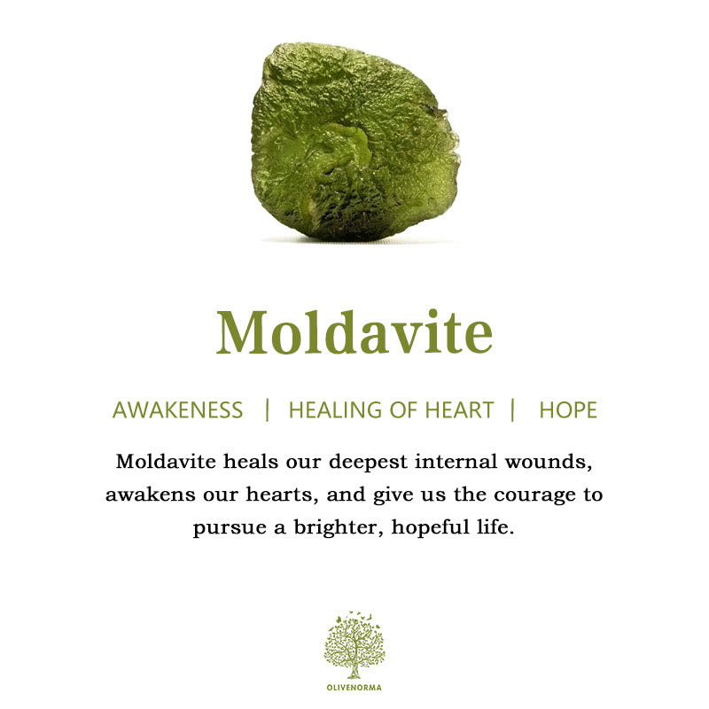 Purification Green Moldavite Necklace - Alina-Necklace + Natural Stone-3-5g-The Livary