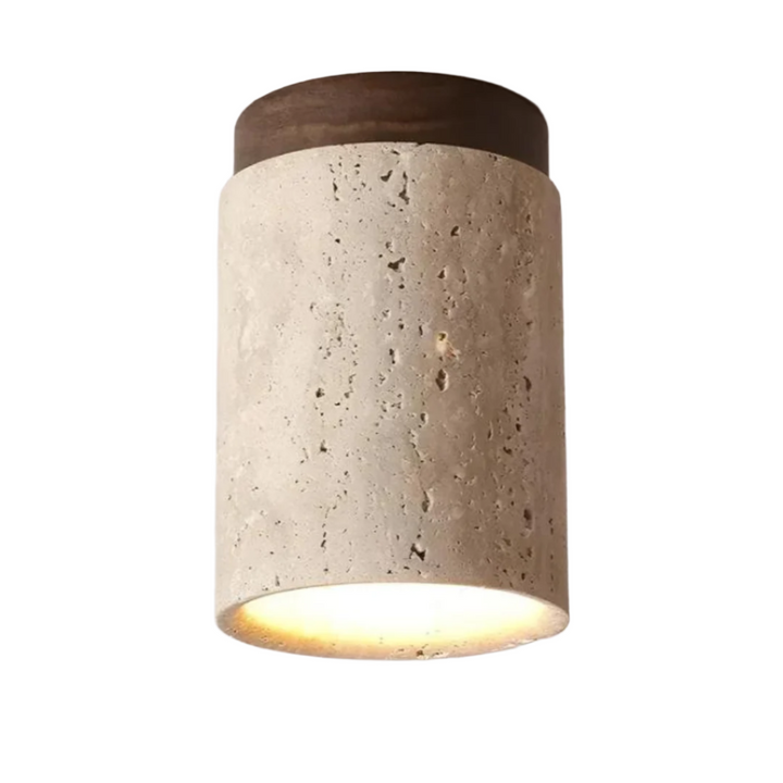 Trendy Round Japanese Style Ceiling Lamp - ZenLight-Brown-Warm light (3000K)-The Livary
