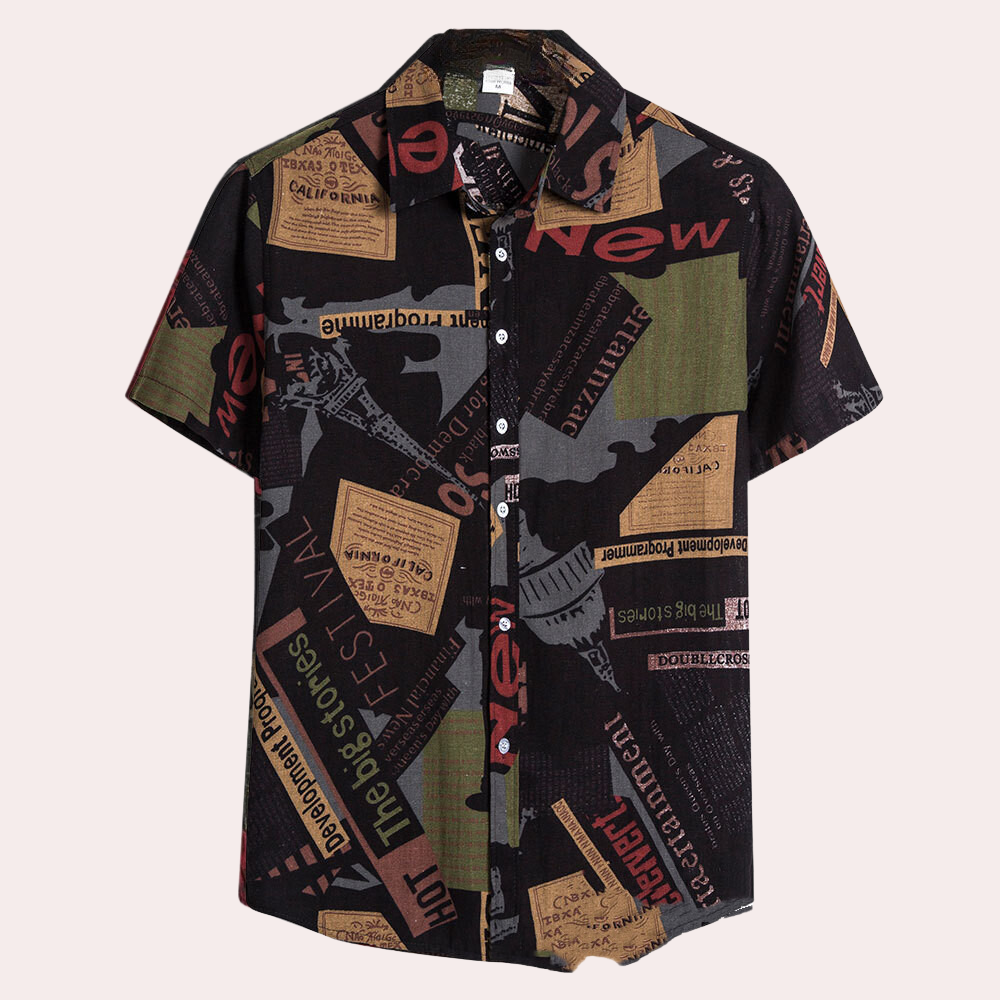 Casual Summer Shirt for Men - Dante-Khaki-S-The Livary