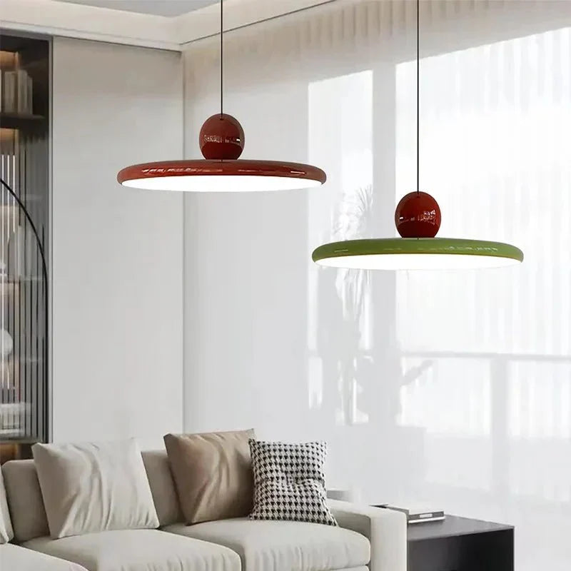 Trendy Bauhaus Glass Pendant Lamp - LunaBau-Red-11.81 inches-The Livary