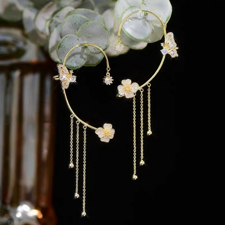 Unique Butterfly Earrings - Aurelia-Gold-Pair-The Livary