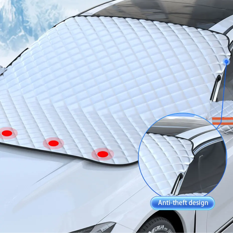 Magnetic All-Weather Windscreen Cover – FrostGuardia-Magnet + Ear Cups + Reflective Strips-The Livary