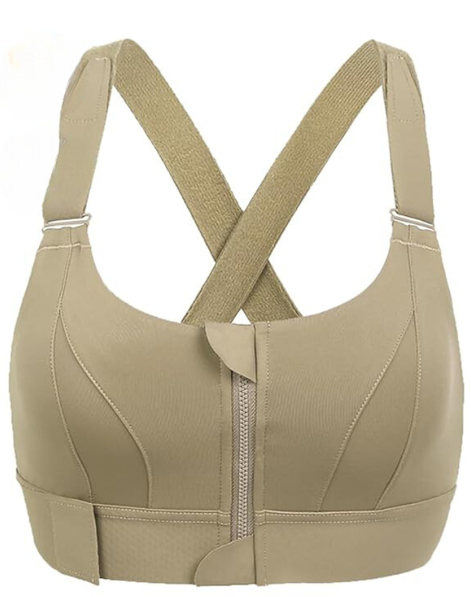 Adjustable High Support Sports Bra – Nova-Beige-S-The Livary