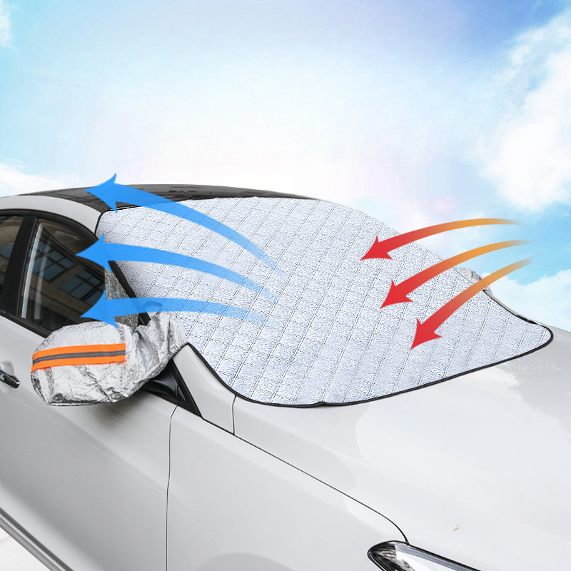 Magnetic All-Weather Windscreen Cover – FrostGuardia-Magnet + Ear Cups + Reflective Strips-The Livary